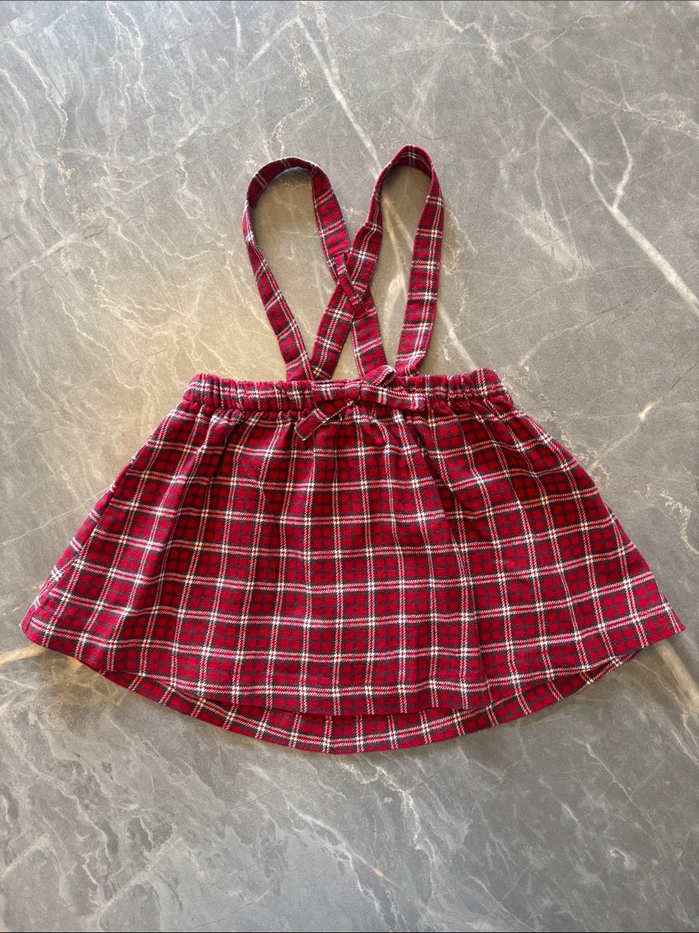Carter's Red Plaid Suspender Skirt